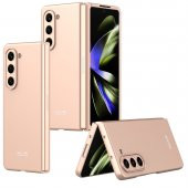 KNY Samsung Galaxy Z Fold 5 Kılıf Ultra Korumalı Sert Kıpta Kapak Rose Gold - 1