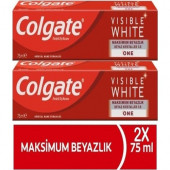 Colgate Visible White Maksimum Beyazlık Diş Macunu 75 ml x 2 Adet - 1