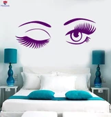 Dekorasyon Duvar Sticker Güzel Gözler Yatak Odası Dekor Güzellik Salonu Çıkartmalar Benzersiz Hediyelik - 1