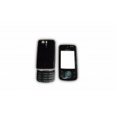 Nokia 6600s Kapak Nokia 6600s uyumlu Siyah ön Kapak Arka Kapak ve Tuş Takımı - 1