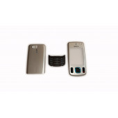 Nokia 6600s Kapak Nokia 6600s uyumlu Gri ön Kapak Arka Kapak ve Tuş Takımı - 1