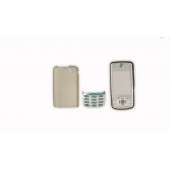 Nokia 6600s Kapak Nokia 6600s uyumlu Gri ön Kapak Arka Kapak ve Tuş Takımı - 2