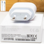 Orjinal Apple iPhone 12 20W Hızlı Şarj Aleti Seti USB-C MHJE3TU-A + MQGJ2ZM/A (Kablo Dagil) - 1