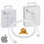 Orjinal Apple iPhone 11 Pro 20W Hızlı Şarj Aleti Seti USB-C MHJE3TU-A + MQGJ2ZM/A (Kablo Dagil) - 1
