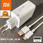 Orjinal Xiaomi Redmi Note 9 Type-C Turbo Data Kablo ve MDY11EF Hızlı Şarj cihazı - 1