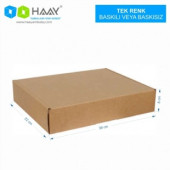 HAAY AMBALAJ 39x22x8 Cm Kraft Çift Oluklu Kutu 10 ADET - 2