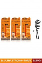 FONTENAY SAÇ ŞEKİLLENDİRİCİ PUDRA TOZ WAX ULTRA STRONG TURUNCU 20GR X3 + ŞEKİL TARAĞI 4LÜ SET - 1