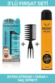 Fontenay Saç Şekillendirici Pudra Toz Wax Matt Effect + Şekil Tarağı + 400ML Saç Spreyi 3'lü Set 2 - 1