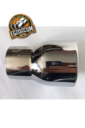 50 mm. Motosiklet (motorsiklet) minik nikelaj SESLİ egzoz eksoz ucu thumbnail 4