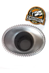 Krom Delikli Oval Içi Dolu Sessiz Egzoz Eksoz Ucu thumbnail 4