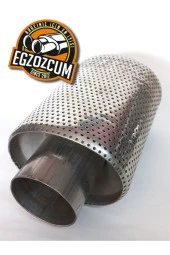 Krom Delikli Oval Içi Dolu Sessiz Egzoz Eksoz Ucu thumbnail 5