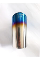 Paslanmaz Yarım Yanık Krom Tekli Egzoz Eksoz Ucu thumbnail 1