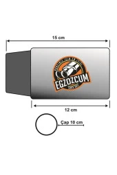 100 Mm Yuvarlak Krom Egzoz Ucu Eksoz - 3