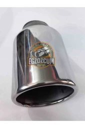 100 Mm Yuvarlak Krom Egzoz Ucu Eksoz - 1