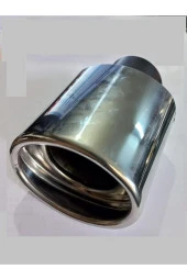 Içi Dolu Yassı Tekli Krom Egzoz Ucu thumbnail 2
