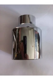 Içi Dolu Yassı Krom Uzun Egzoz Ucu thumbnail 3