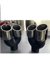 76 Mm Çiftli (içi Boş) Egzoz Ucu Sağ Sol Takım ( Iki Adet) - 1