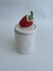 Anthropologie Çilek Motifli Porselen Meyve Kutusu (Deforme) - 2