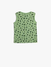 Koton Erkek Bebek Atlet Kolsuz Yuvarlak Yaka Baskılı Pamuklu - 2