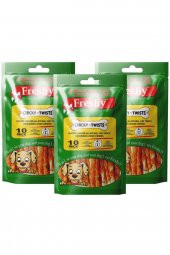 Tavuk Etli Kaplı Burgu Çubuk Kemik Köpek Ödül Maması X 3 Paket - 1