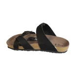 YAZKIŞ Kadın Siyah çift Tokalı Parmak Geçkili Terlik thumbnail 3