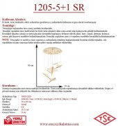 Eray Aydınlatma 1205-5+1 6 Li Sarı Led Avize - 3