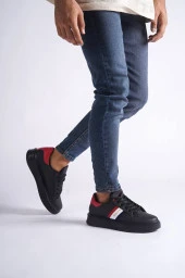 KB-036 Bağcıklı Kömür Kırmızı Günlük Erkek Ayakkabı thumbnail 3