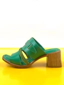 Basskan Jass Yeşil Ökçeli Hazır Ortopedi Taban Taşlı Terlik thumbnail 3