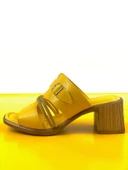 Basskan Jass Sarı Ökçeli Hazır Ortopedi Taban Taşlı Terlik thumbnail 3