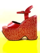 Basskan Foor Kırmızı Yüksek Taban Platform Sabdalet - 1