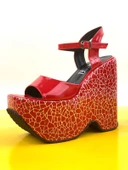 Basskan Foor Kırmızı Yüksek Taban Platform Sabdalet - 3