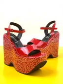 Basskan Foor Kırmızı Yüksek Taban Platform Sabdalet - 2