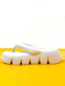 Basskan Beyaz Pund Yüksek Konfor Ortopedik Taban Parmak Arası Terlik thumbnail 1