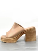 Basskan Nut Denve Cilt Hazır Yüksek Topuk Platform Ortopedik Konfor Taban Topuklu Terlik Ayakkabı thumbnail 1