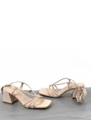 Basskan Bej Moys İpli Alçak Topuk Sandalet thumbnail 2