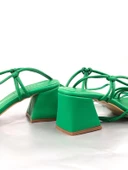 Basskan Yeşil Moys İpli Alçak Topuk Sandalet thumbnail 3