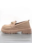 Basskan Nut Moxy Cilt Poli Ortopedik Konfor Taban Zincirli Oxford Makosen Yüksek Taban Ayakkabı thumbnail 1