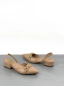 Basskan Bere Nut Tokalı Sivri Burun Sandalet Terlik Alçak Topuk thumbnail 2