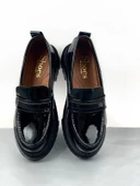 Basskan Siyah Roxy Rugan Poli Ortopedik Konfor Taban Oxford Makosen Yüksek Taban Ayakkabı thumbnail 2