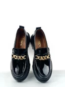 Basskan Sİyah Doxy Rugan Poli Ortopedik Konfor Taban Zincirli Oxford thumbnail 2