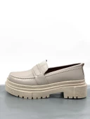 Basskan Bej Roxy Rugan Poli Ortopedik Konfor Taban Oxford Makosen Yüksek Taban Ayakkabı thumbnail 1