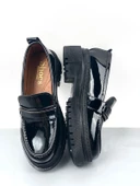 Basskan Siyah Roxy Rugan Poli Ortopedik Konfor Taban Oxford Makosen Yüksek Taban Ayakkabı thumbnail 3