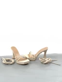 Basskan Nut Fonn Platform Topuklu Bilekten Sarmalı Biyeli Ayakkabı thumbnail 2