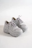 BASSKAN ŞANN GRİ YÜKSEK TABAN SNEAKER SPOR AYAKKABI SP150 thumbnail 1