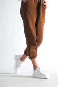 BAYAN BEYAZ BAĞCIKLI SNEAKER GÜNLÜK SPOR AYAKKABI FDN-01 - 3