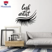 Dekorasyon Duvar Sticker Kirpik Sanatçısı Güzellik Salonu Kirpik Yapıcı Büyük Kirpik Çıkartmaları - 1