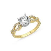 Altın Tektaş Yüzük 0.85 karat Zirconia Sonsuzluk - 1
