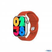 ScHitec 42-49mm Yeni Nesil Apple Uyumlu Akıllı Saat Kordonu Silikon Turuncu - 2