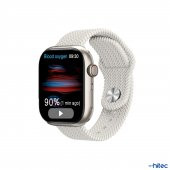 ScHitec 42-49mm Yeni Nesil Apple Uyumlu Akıllı Saat Kordonu Silikon Beyaz - 2