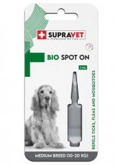 Supravet Orta Irk Köpek Deri Ve Tüy Bakım Dış Parazit Bitkisel Damla Medium Breed 3 ML - 1
